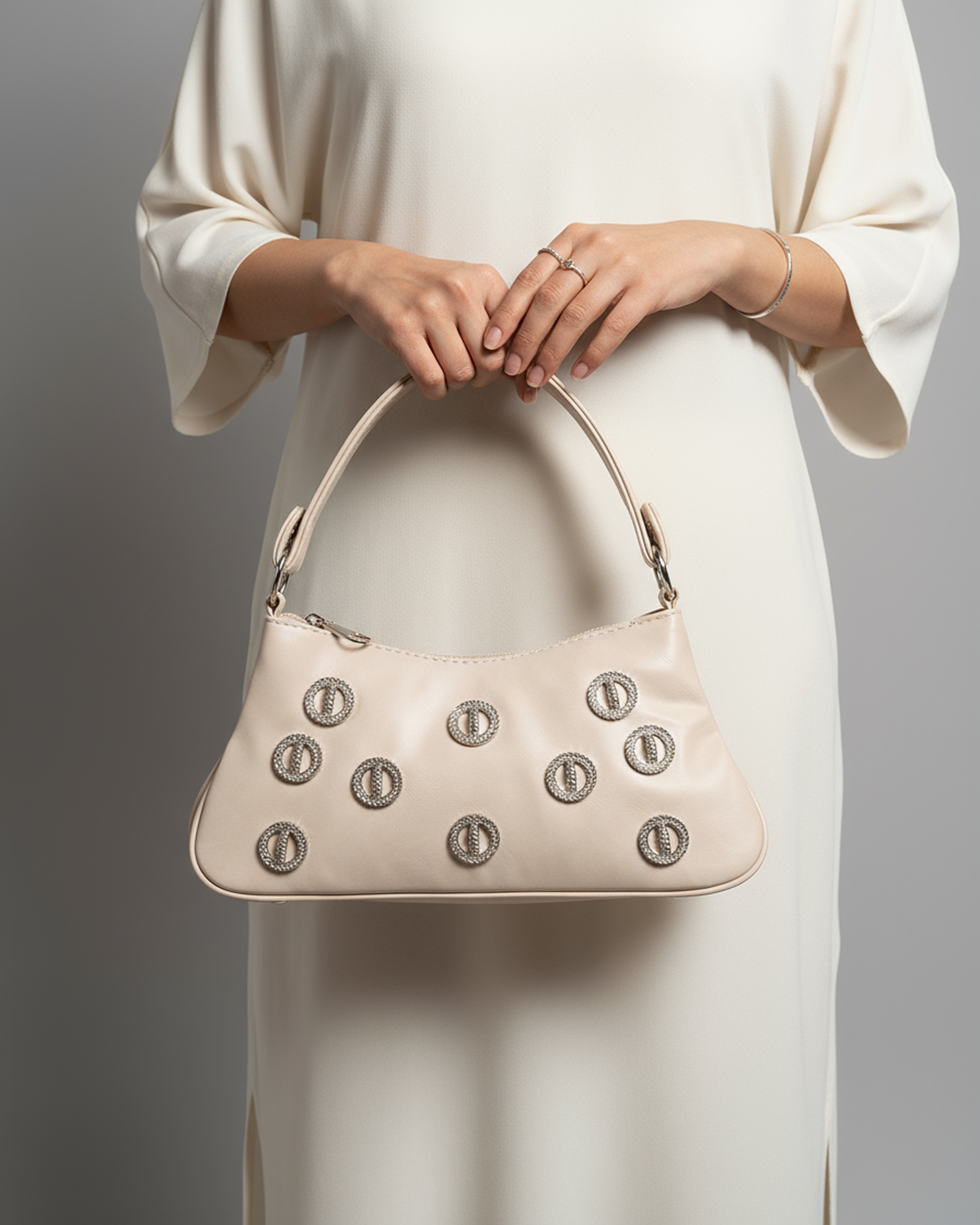 حقيبة الكتف بحلقات الرمل