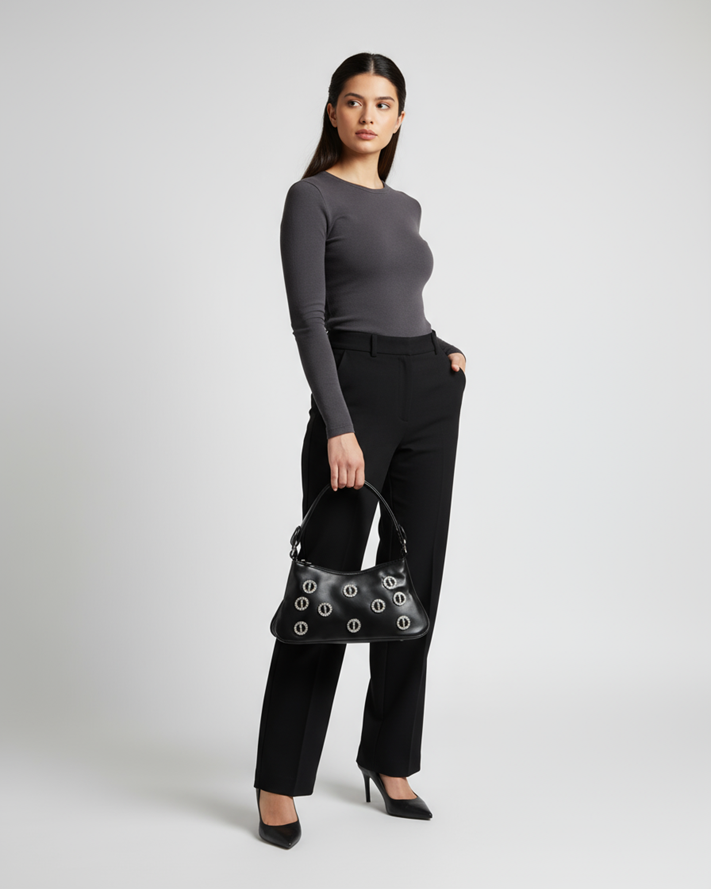 Noir Loop Shoulder Bag