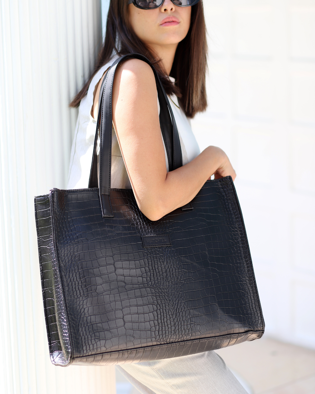 Midnight Croc Tote