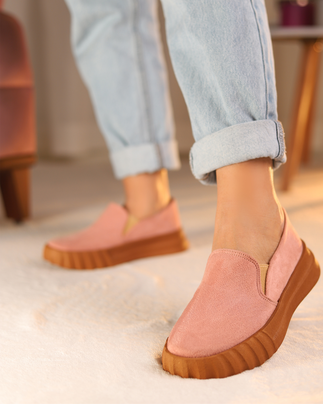 Blush Slip-Ons