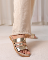 Gold Metallic Bit Sandal