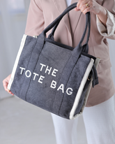 حقيبة توت رمادية