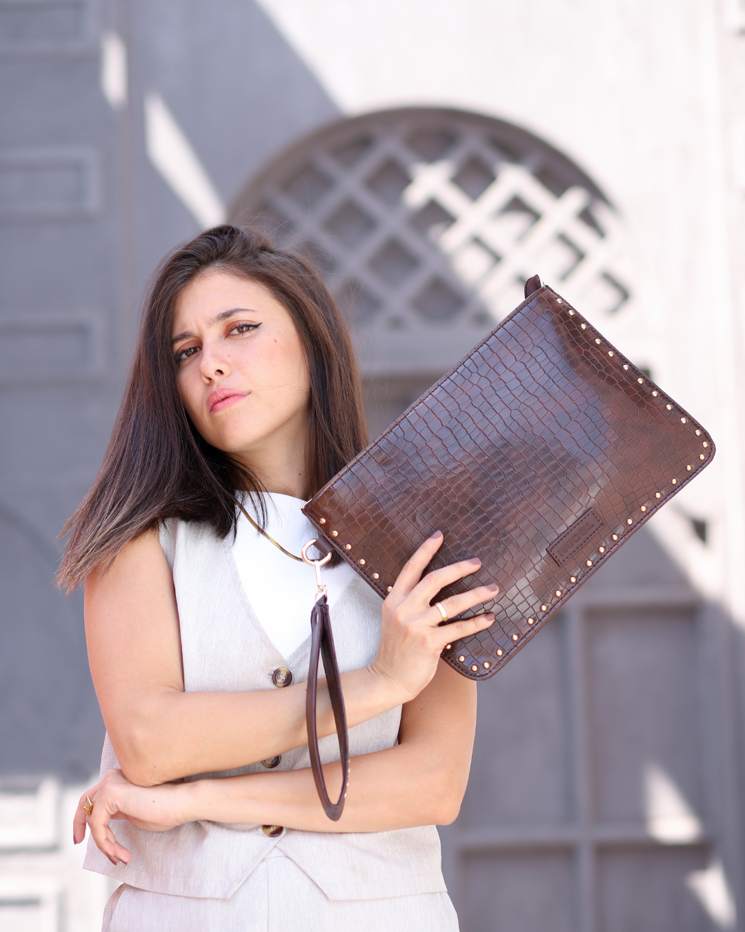 Majestic Croc Clutch