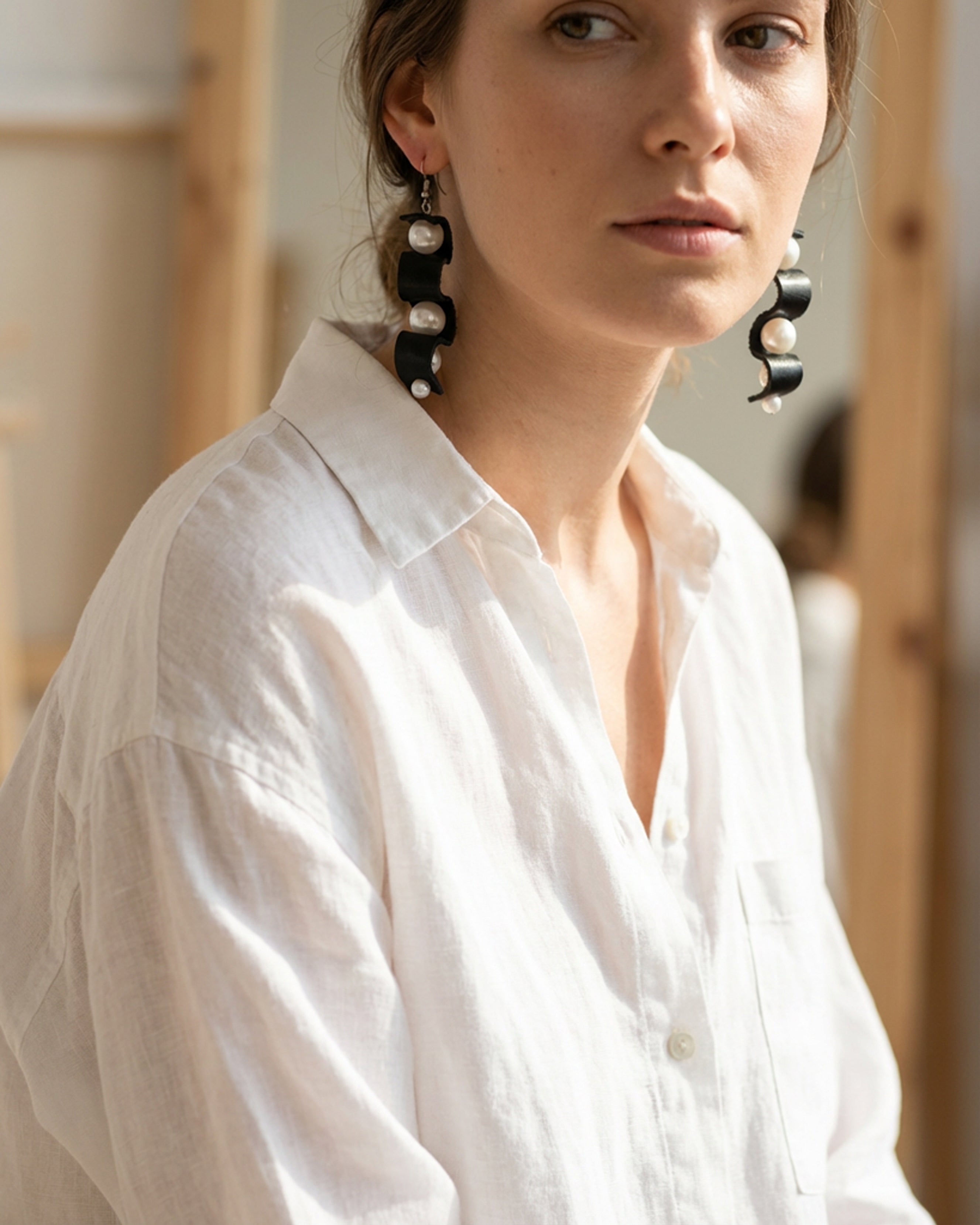 The Freya Pearl Drop Earrings