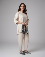 Maison Houndstooth Luxe Moccasin