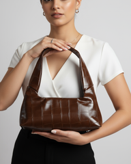 The Croc Line Bag – Espresso Brown