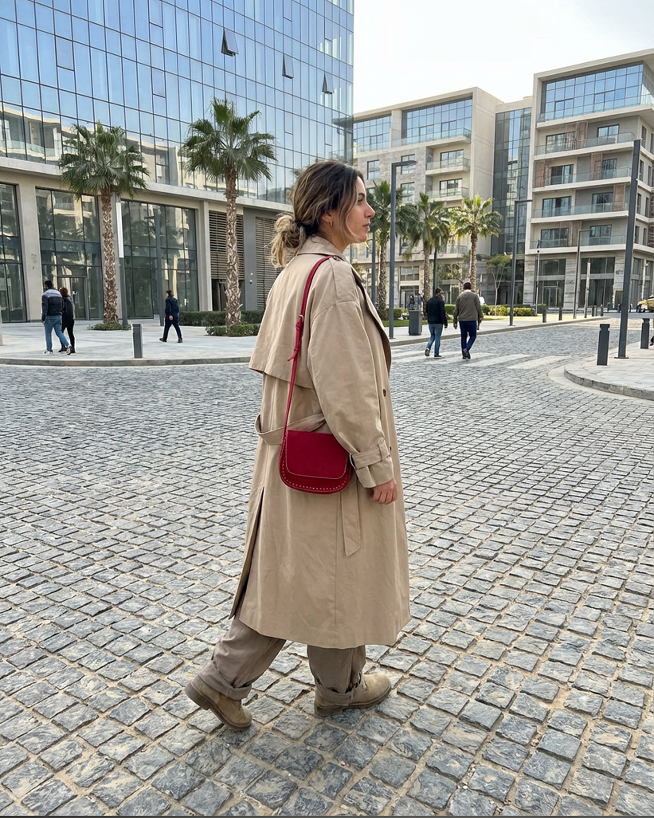 The Valentina Suede Saddle Bag - Burgandy