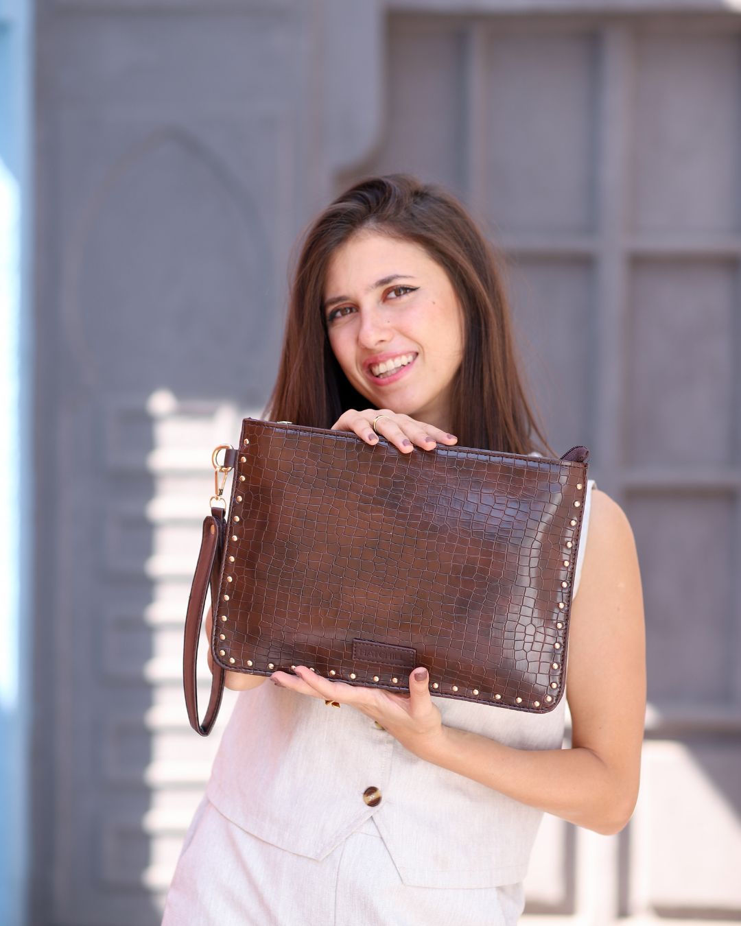 Majestic Croc Clutch