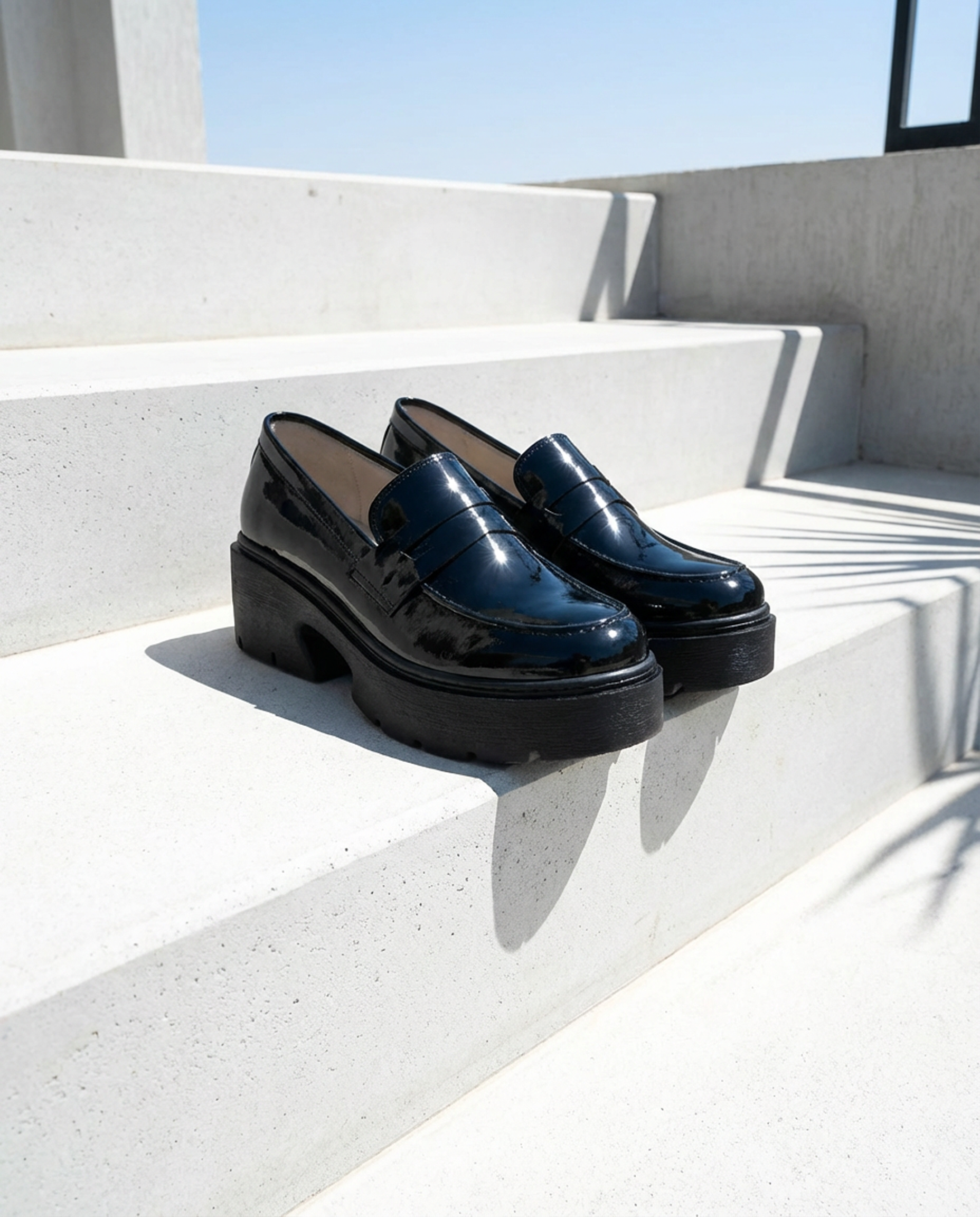 The Blair Platform Loafer - Black