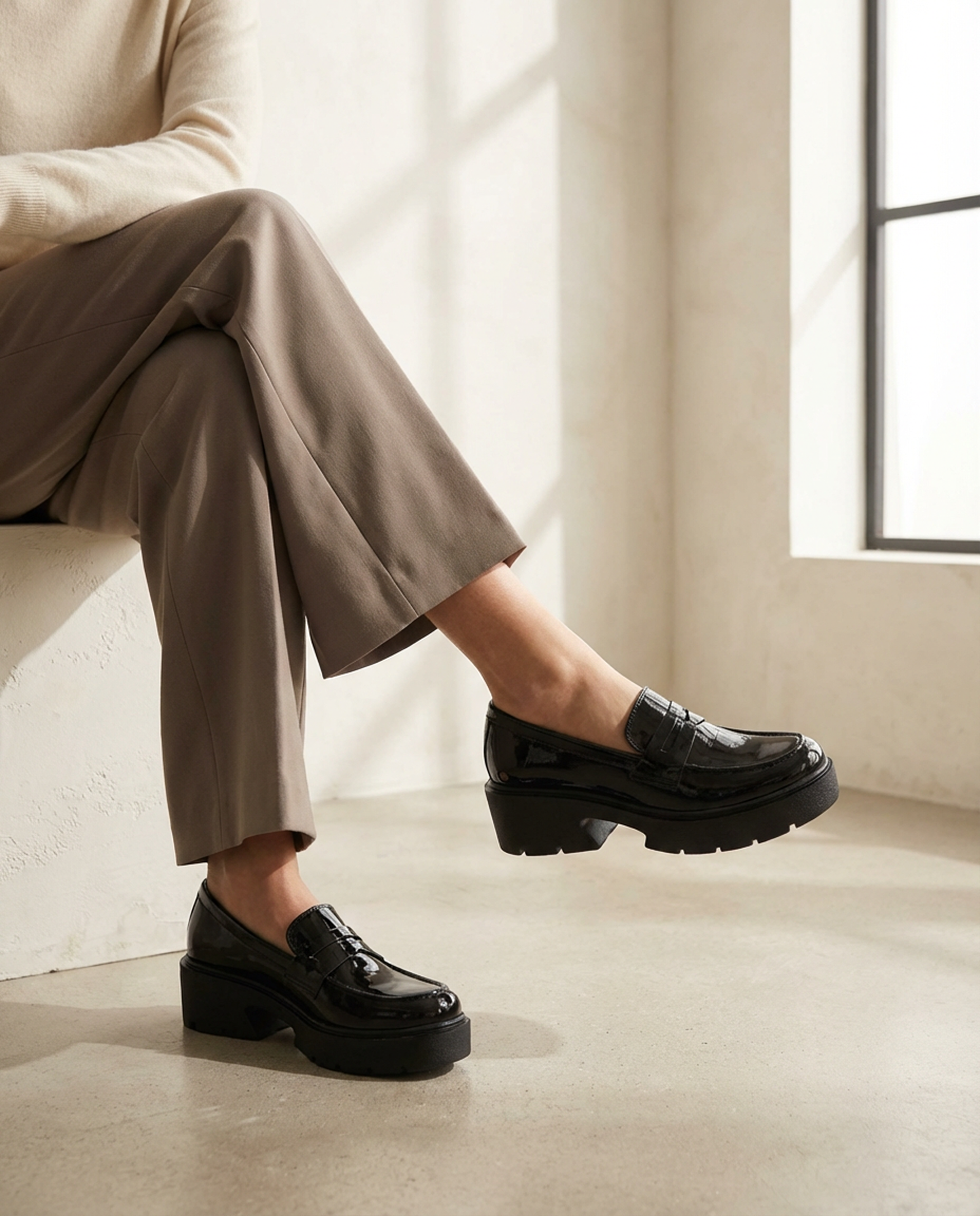 The Blair Platform Loafer - Black