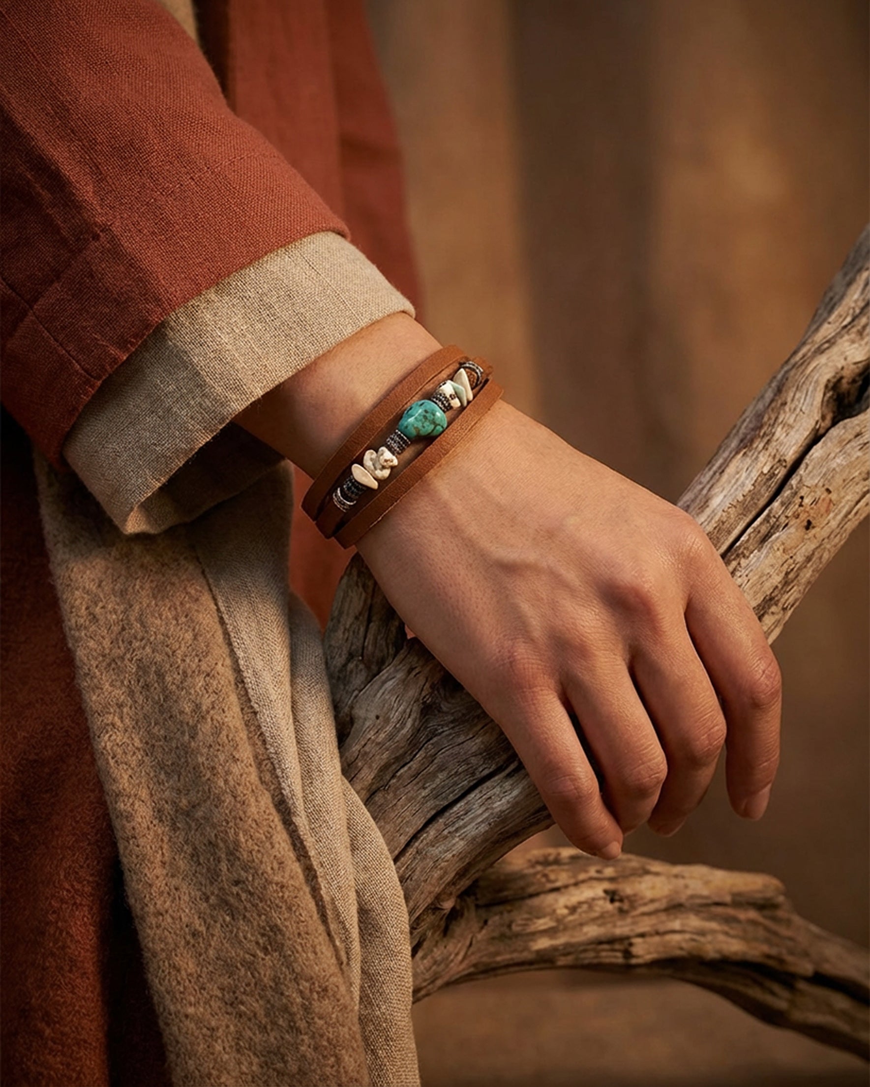 The Isla Turquoise Wrap Bracelet