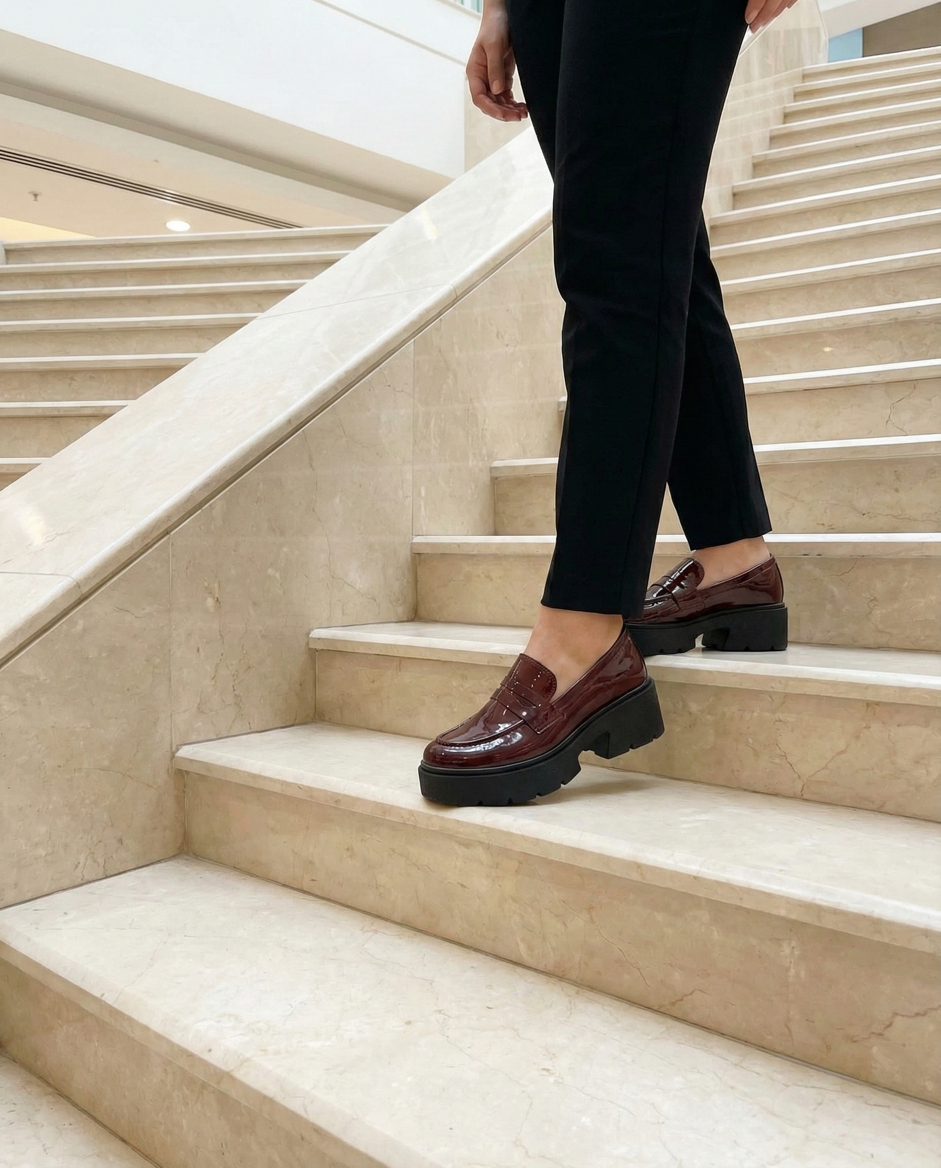 The Blair Platform Loafer - Burgundy
