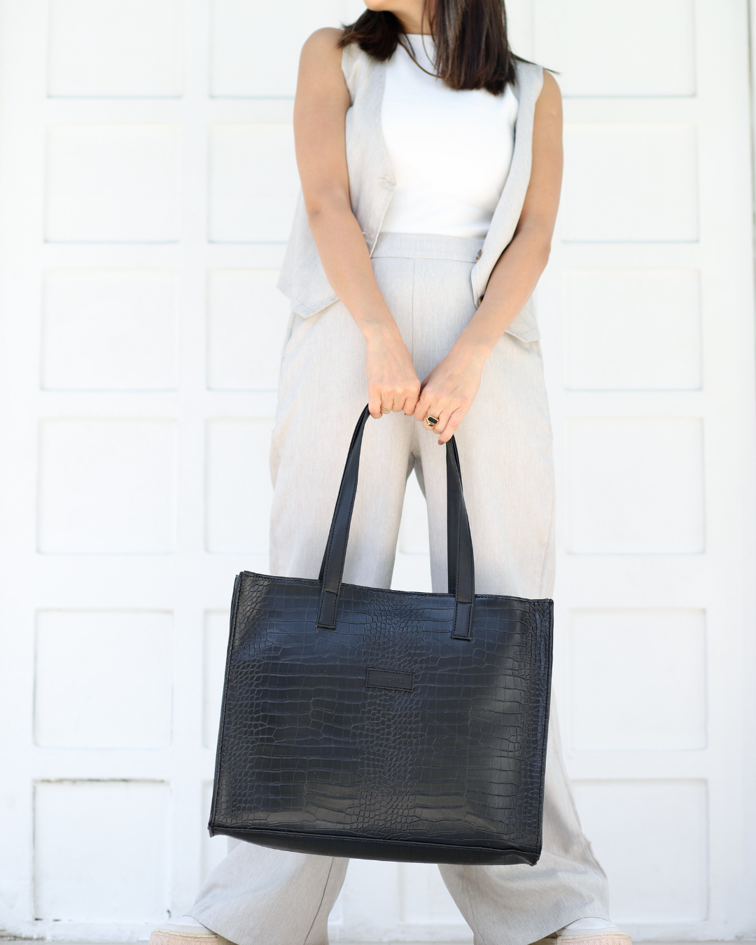 Midnight Croc Tote