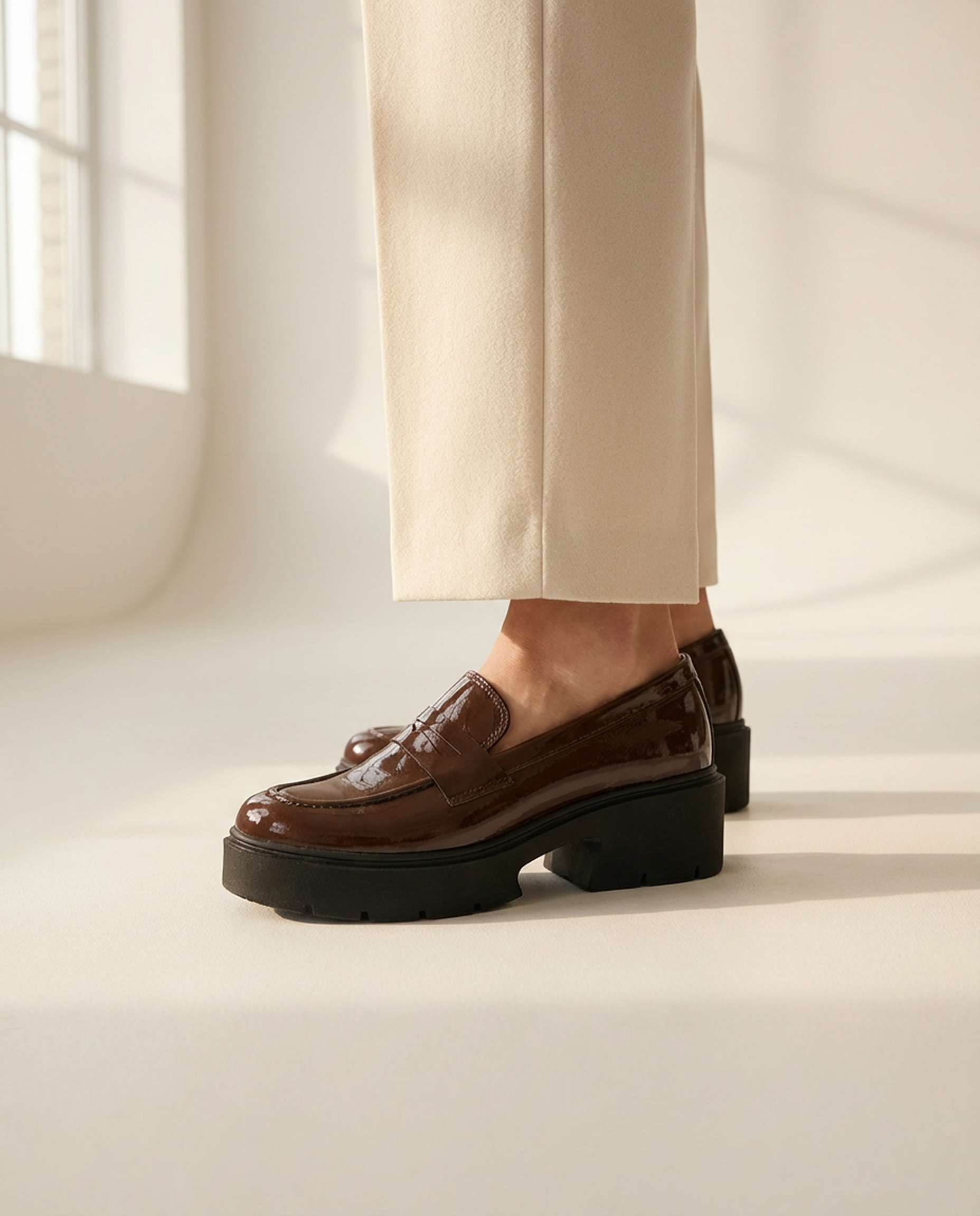 The Blair Platform Loafer - Brown
