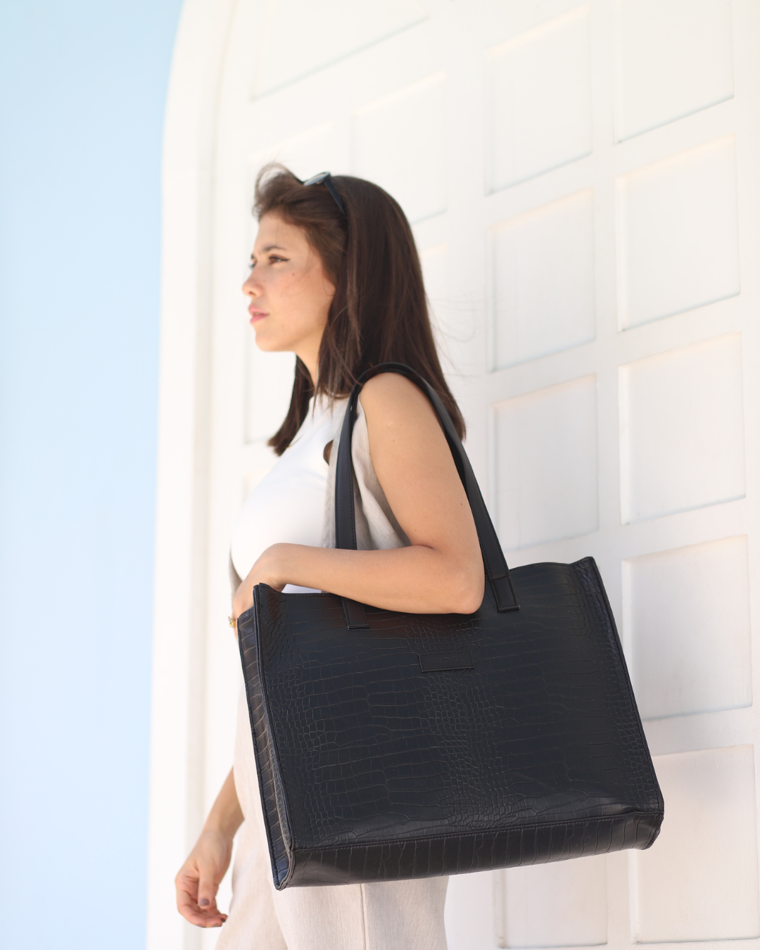 Midnight Croc Tote