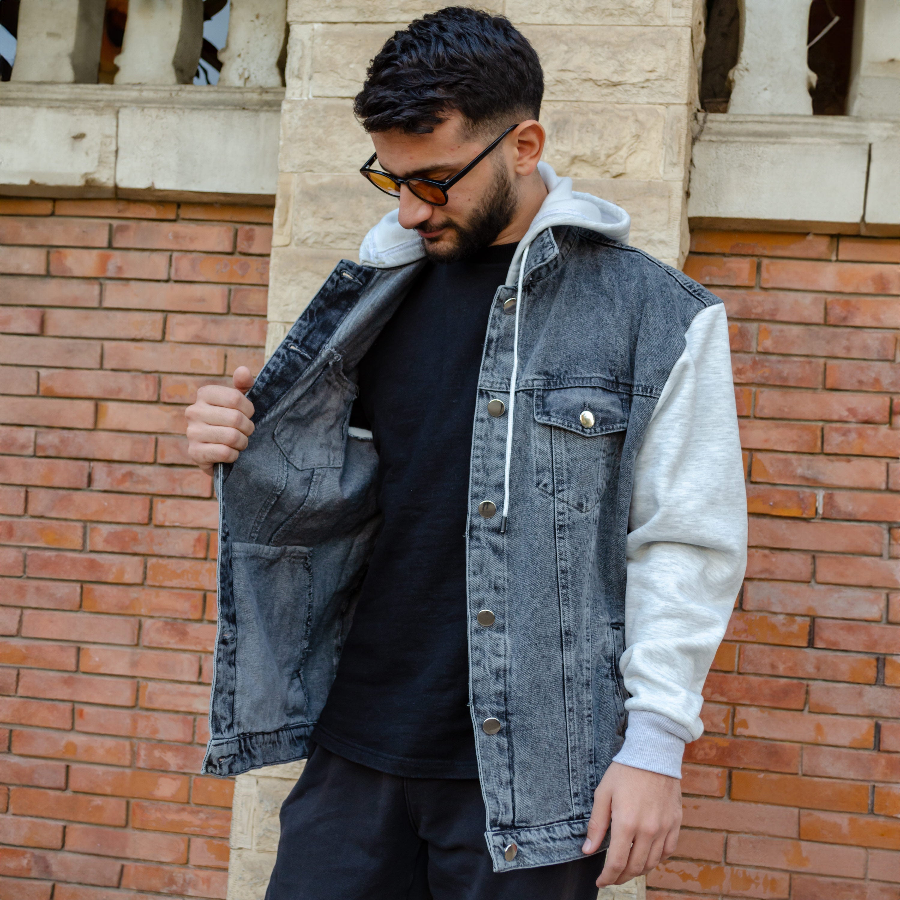 Denim Jacket - Washed Black- For HIM