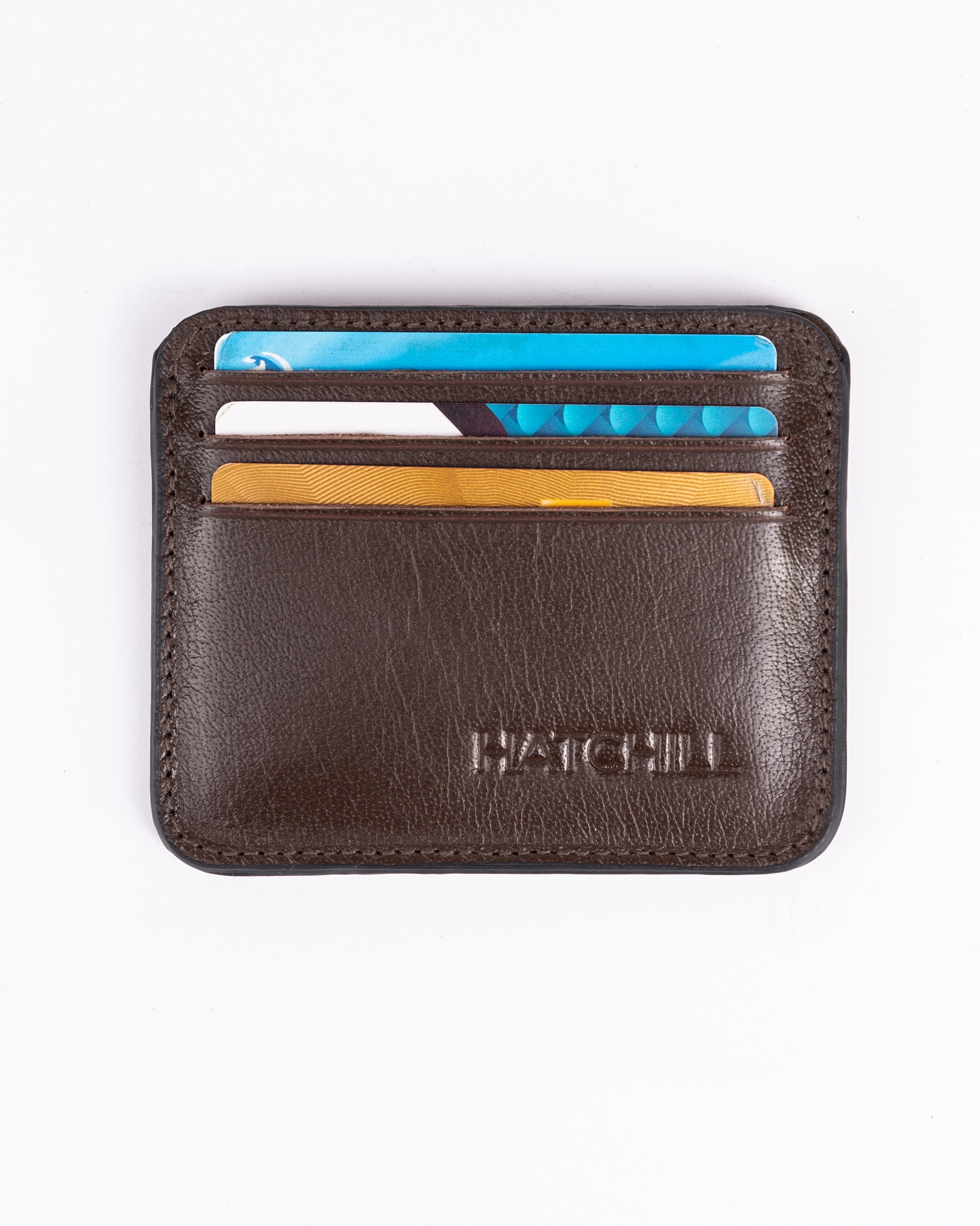 Leather Card Holder - Dark Brown