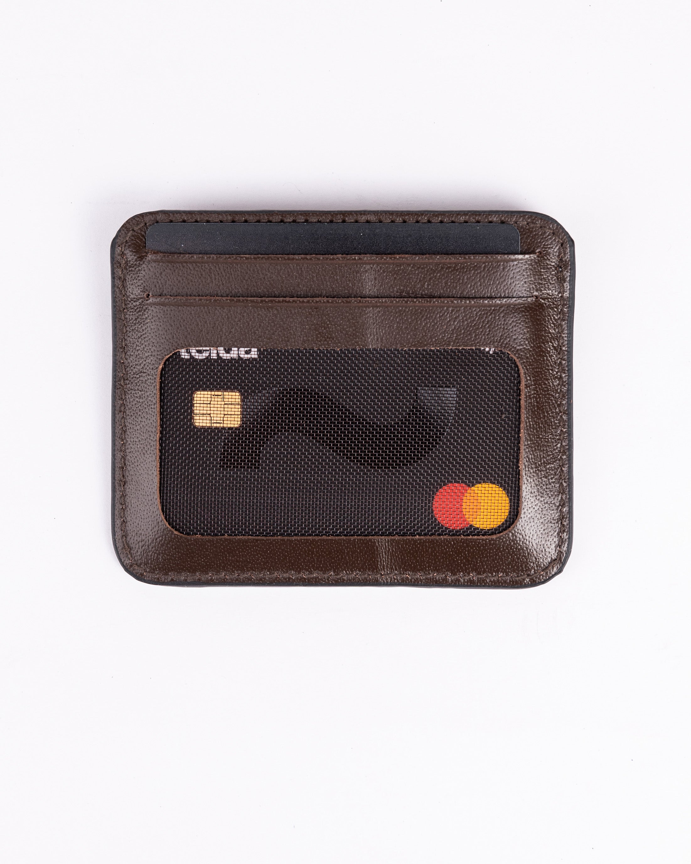 Leather Card Holder - Dark Brown