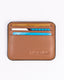 Leather Card Holder - Havane