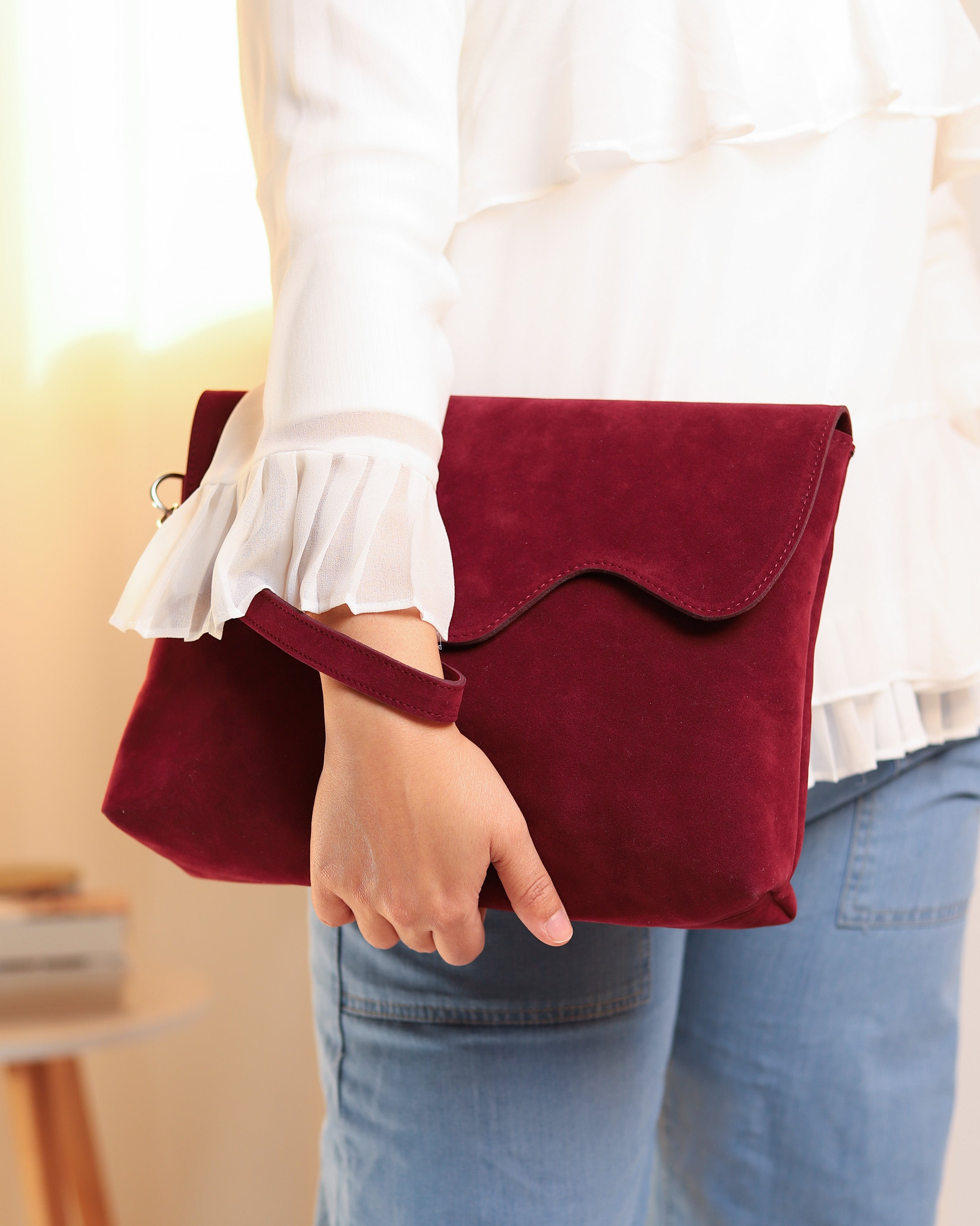 Merlot Wave Clutch bag