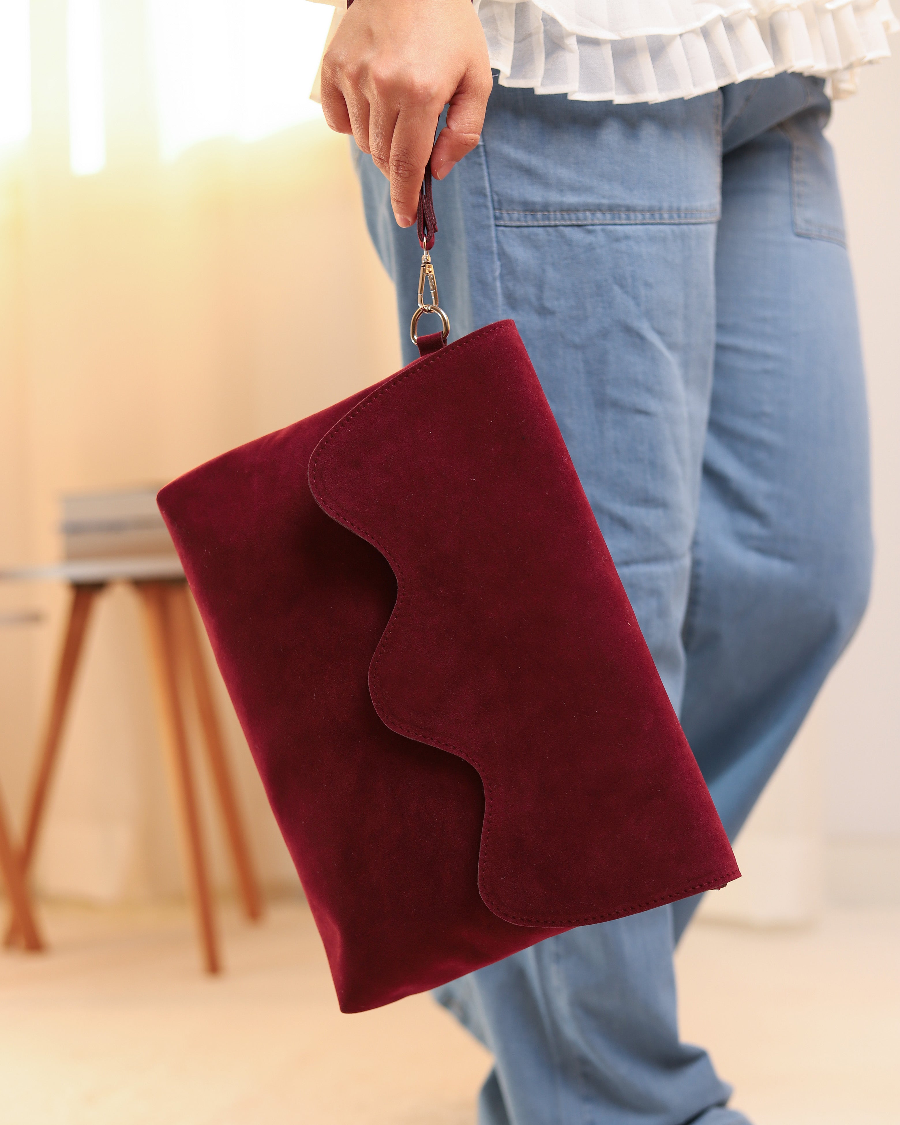 Merlot Wave Clutch bag