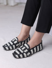 Maison Houndstooth Luxe Moccasin