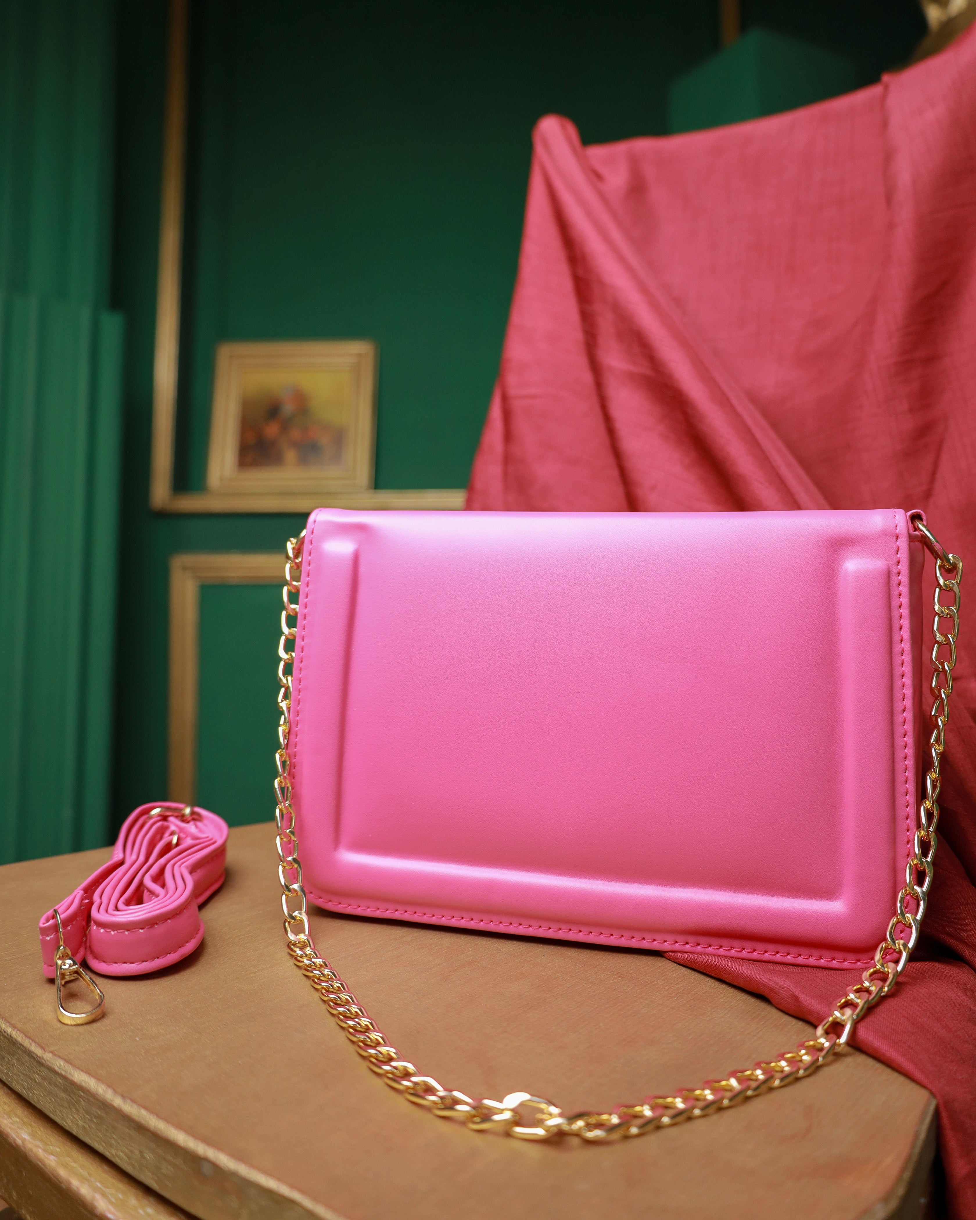 Rosé Luxe Chain Bag