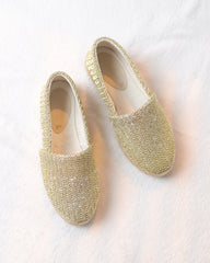 Golden Glimmer Espadrilles