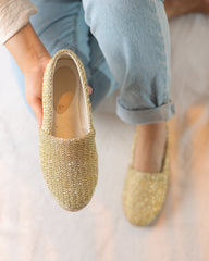 Golden Glimmer Espadrilles