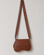 Cindra brown croc saddle shoulder bag with proportional cutout strap - view 1