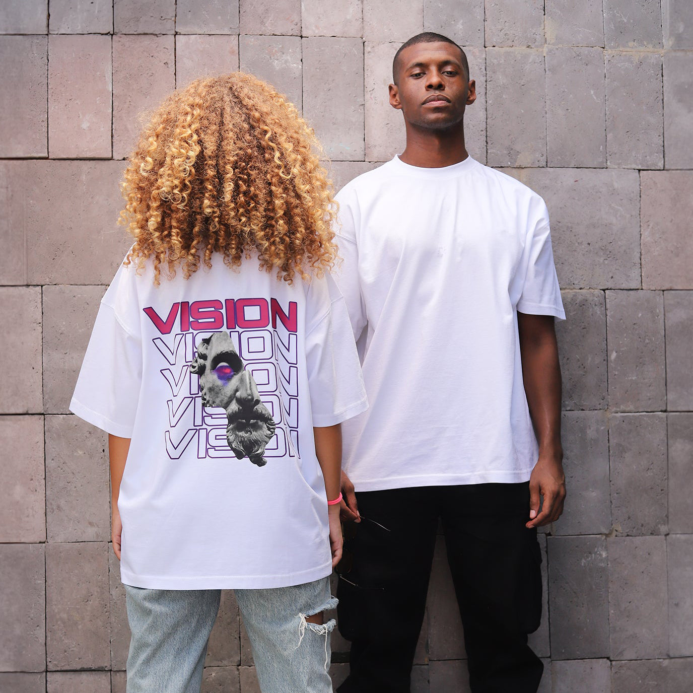 Vision - White Oversized Tee Shirt