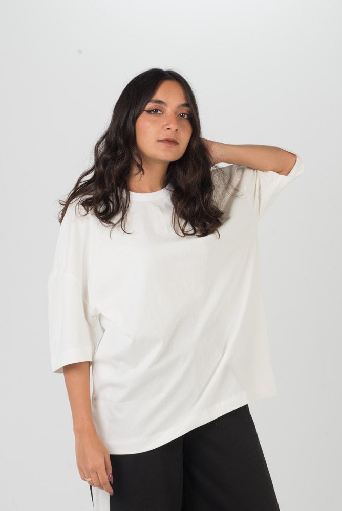 Off-White Oversized Tee Shirt - Hatchill