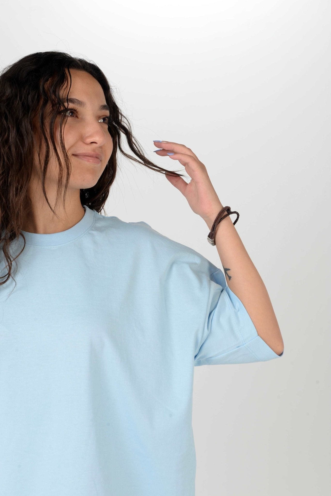 Sky Blue Oversized Tee Shirt - Hatchill
