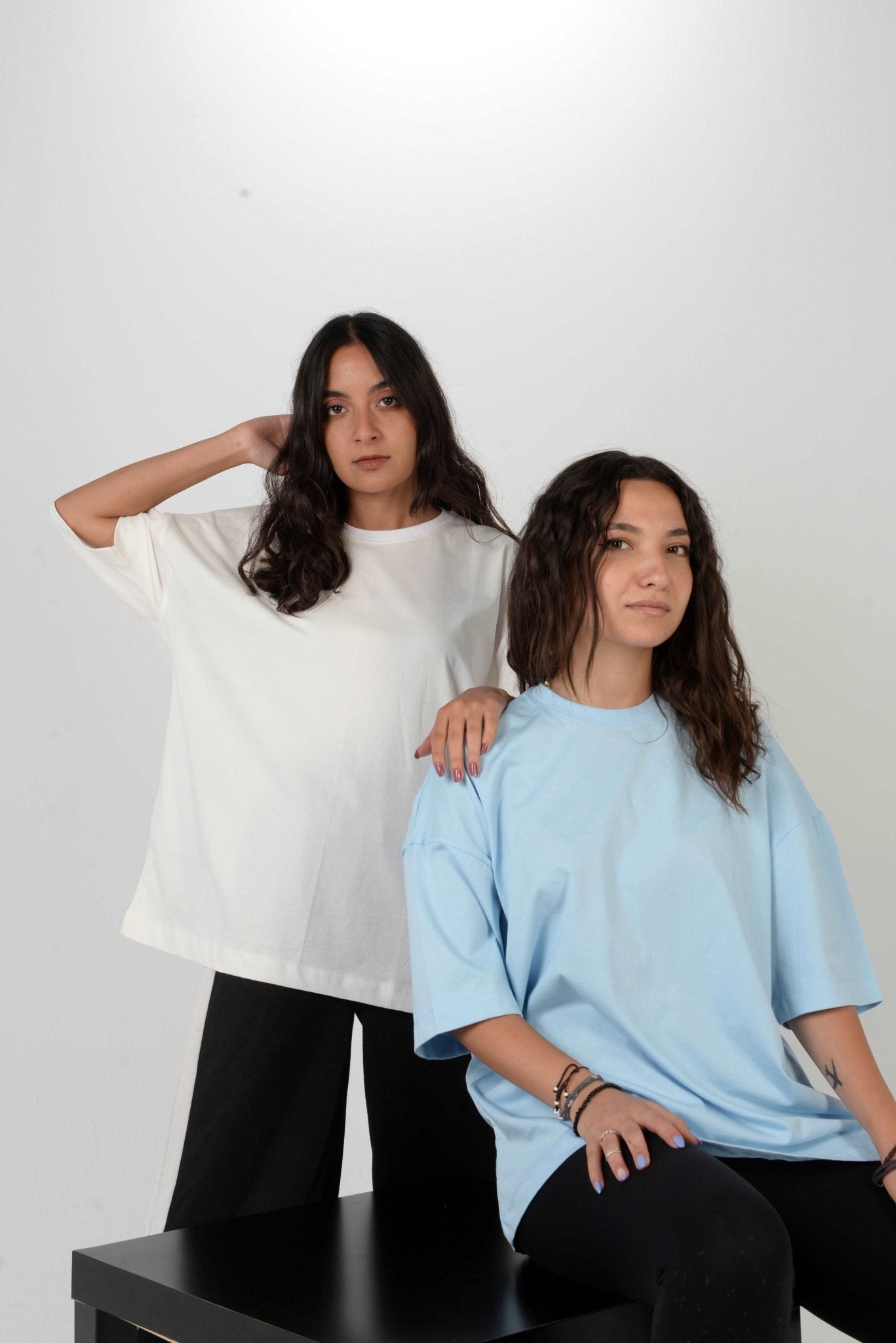 Sky Blue Oversized Tee Shirt - Hatchill