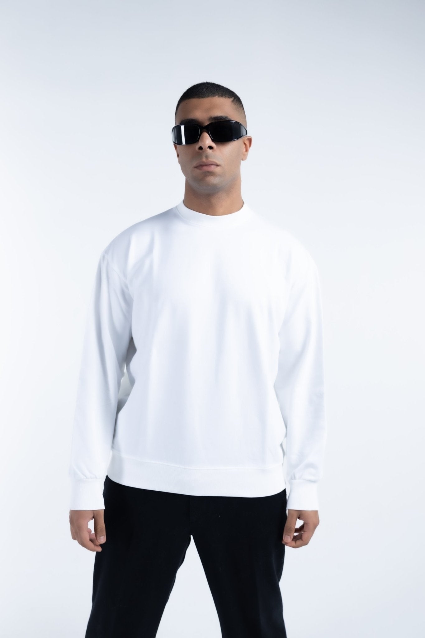 white Plain Sweatshirt - Unisex - Hatchill