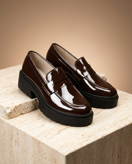The Blair Platform Loafer - Burgundy