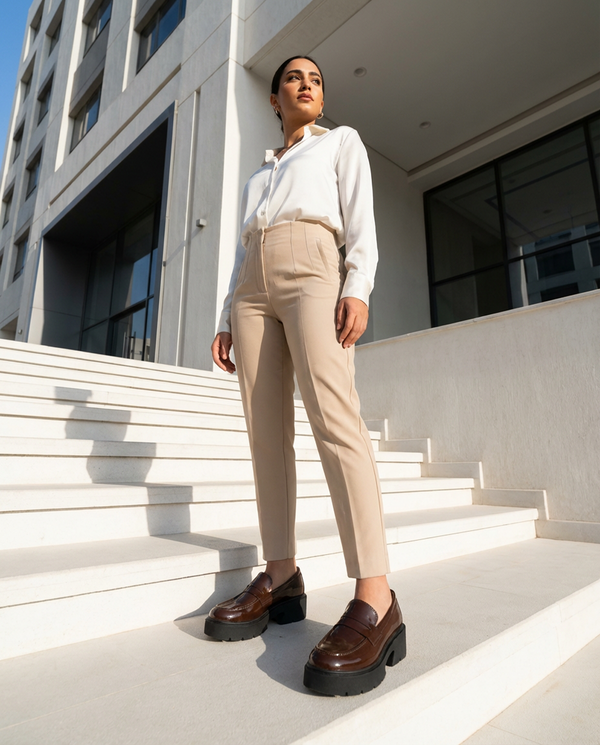 The Blair Platform Loafer - Brown