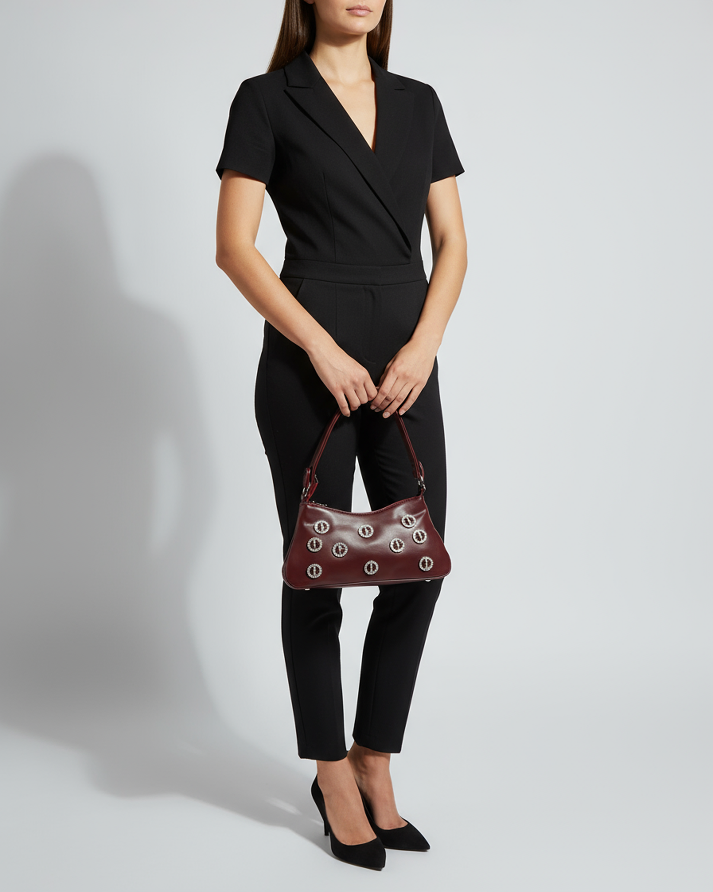 حقيبة الكتف بحلقات الياقوت