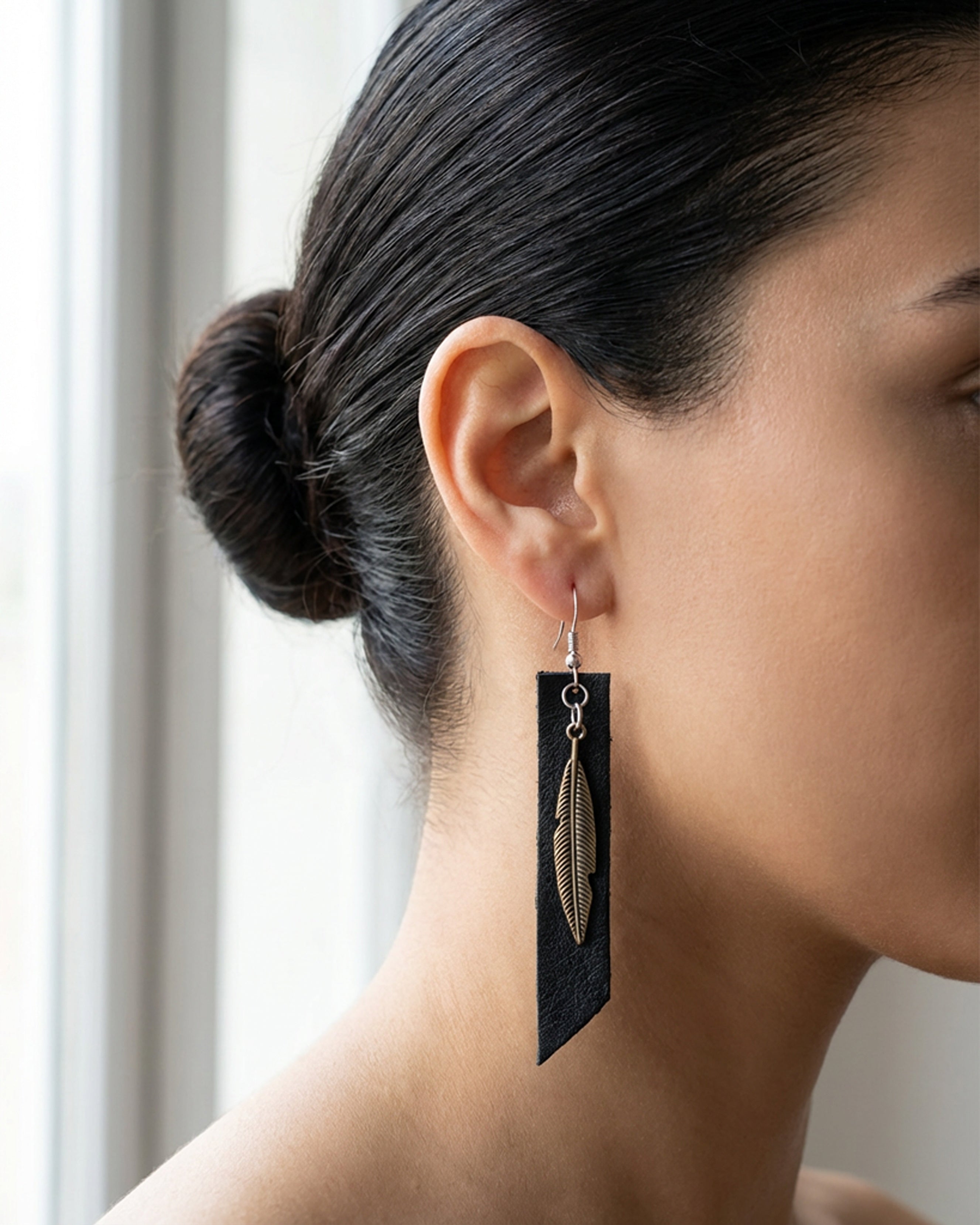The Raven Feather Earrings Secondary image