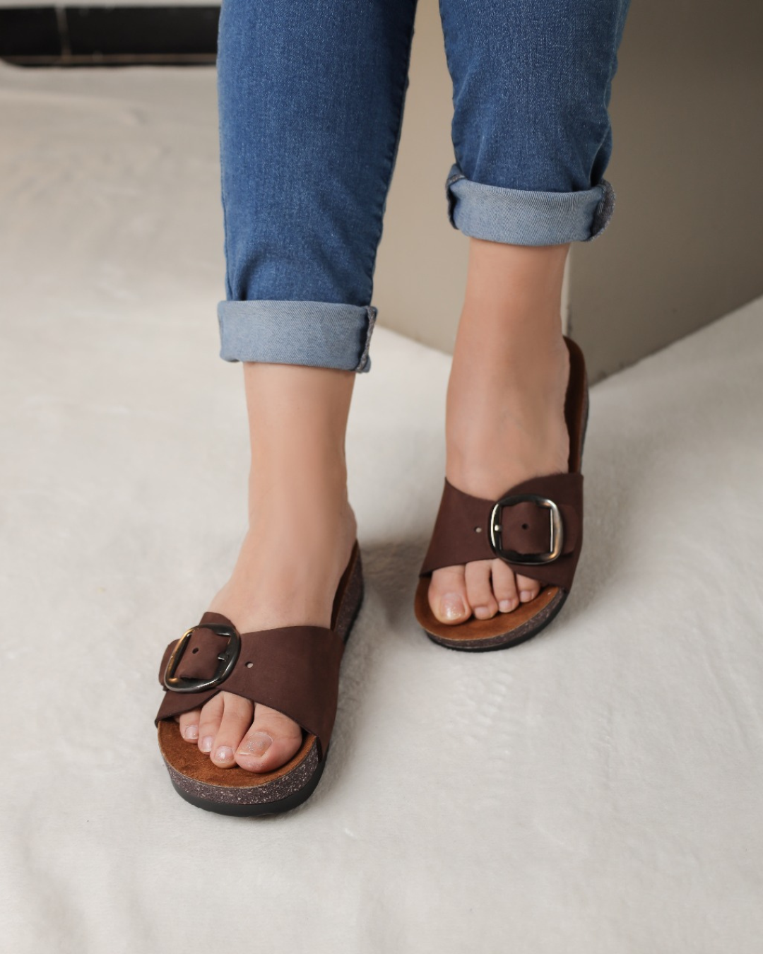 Fiorella  Slipper - Brown