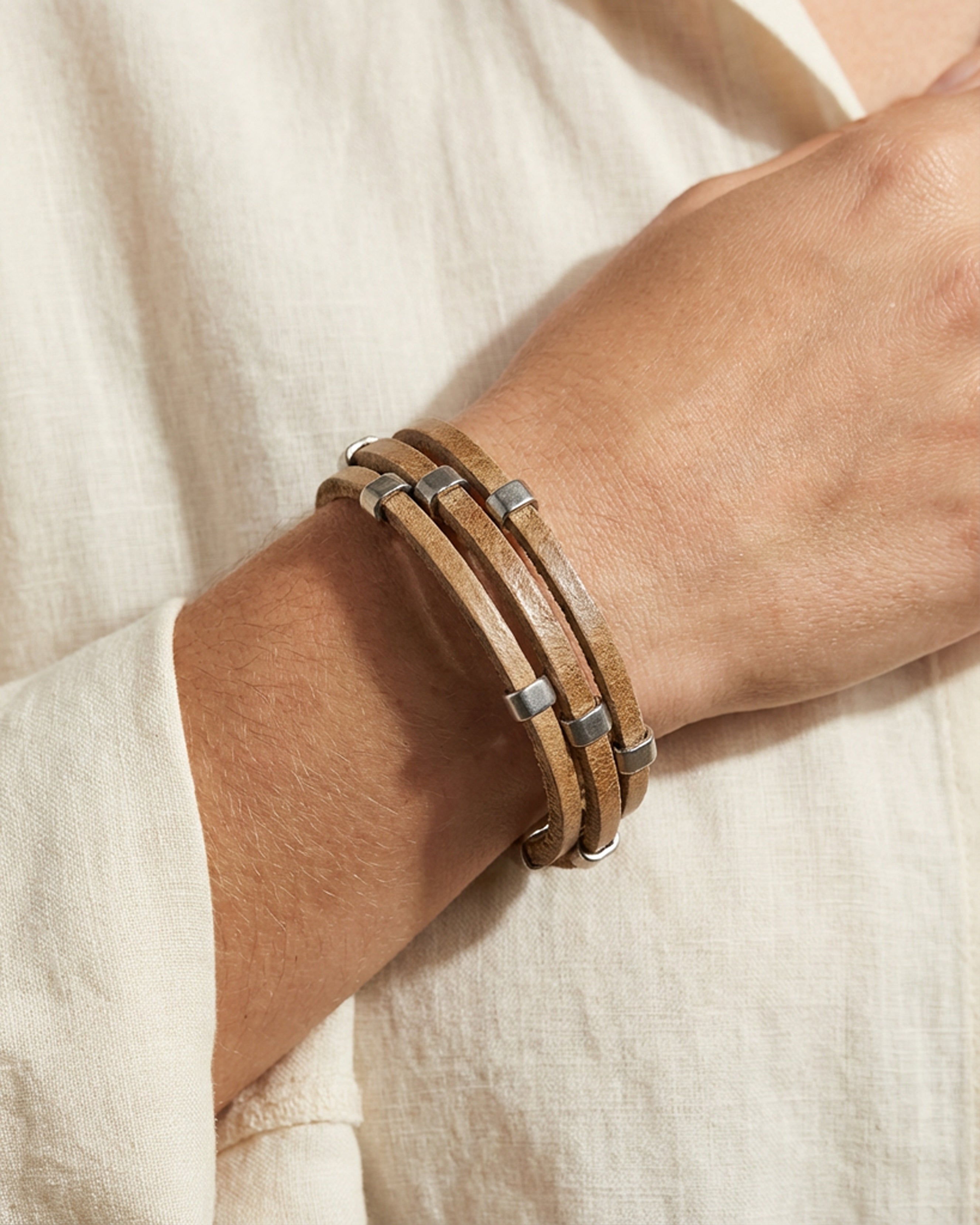 The Lyra Leather Bracelet Main image