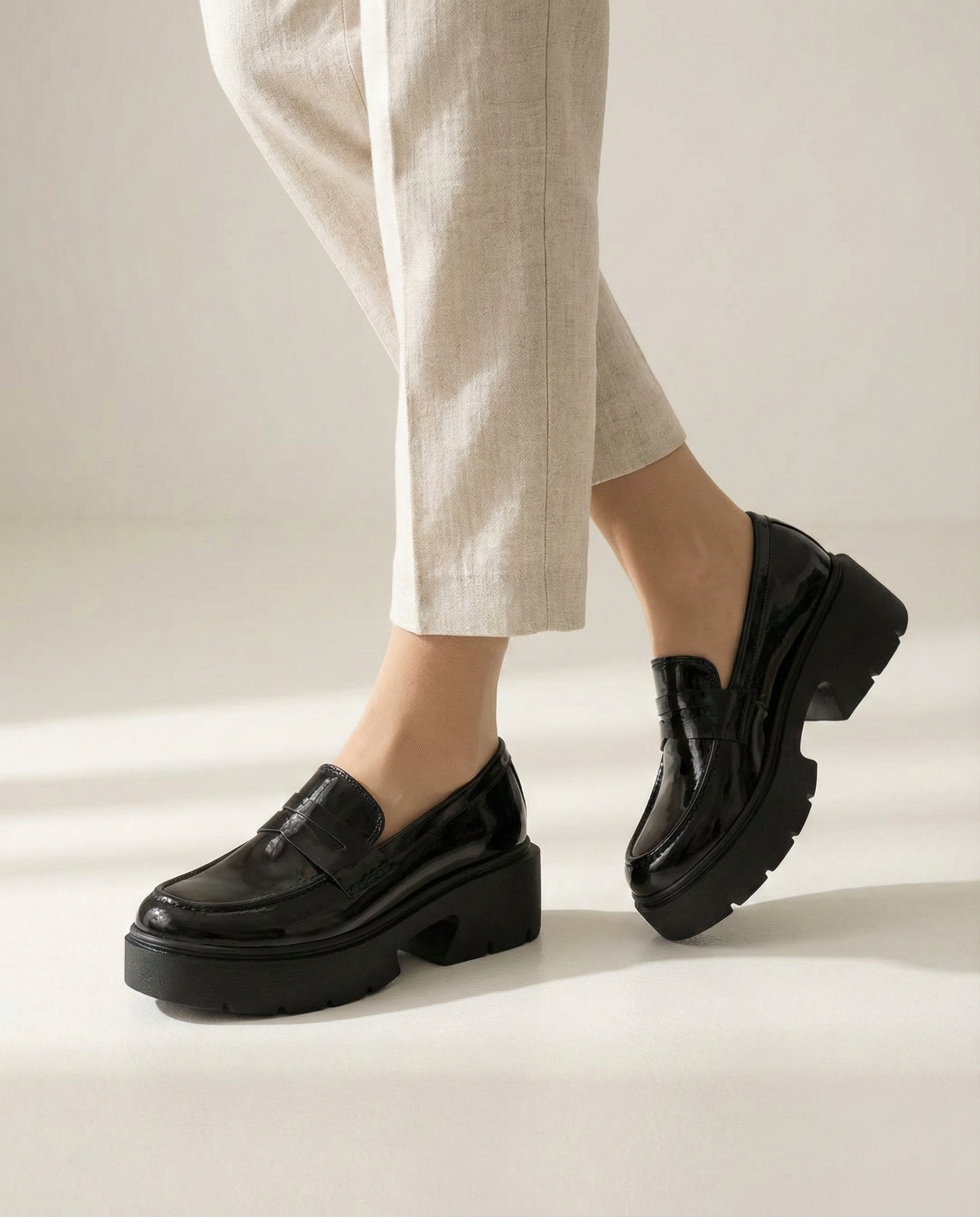 The Blair Platform Loafer - Black
