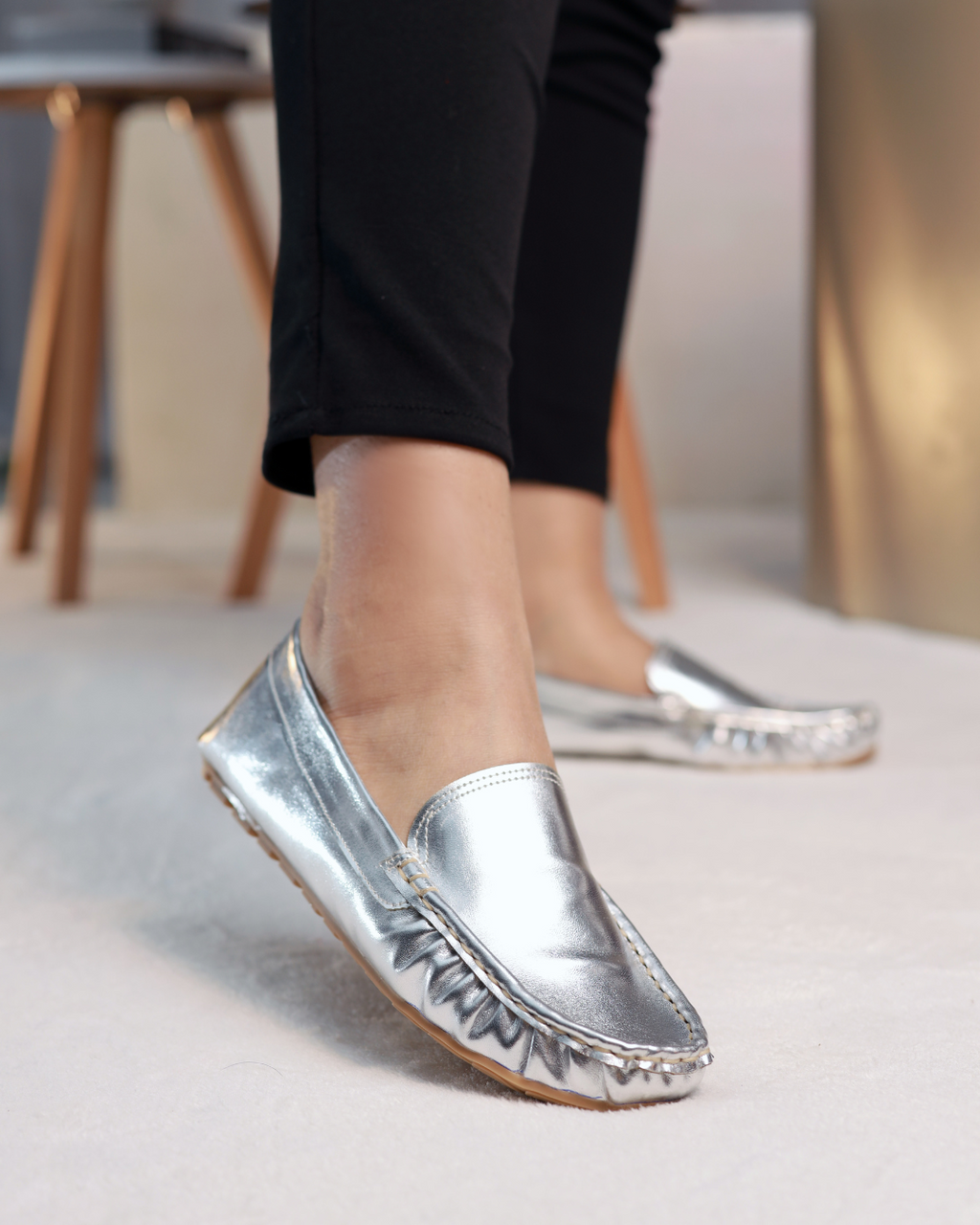 Starlight Silver Moccasins