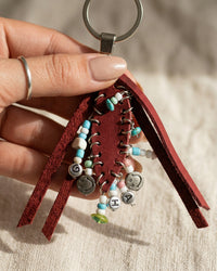 The Helm Leather keychain