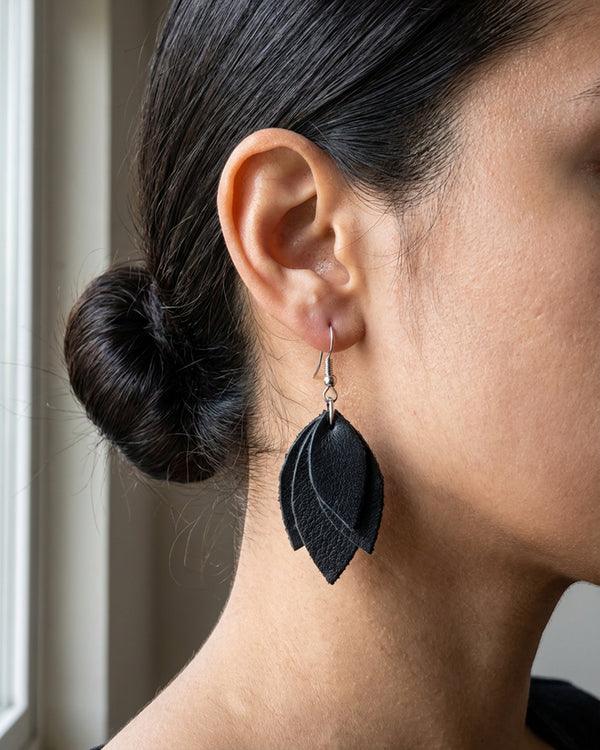 The Laurel Leather Earrings