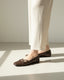 The Bianca Buckle Flat - Brown