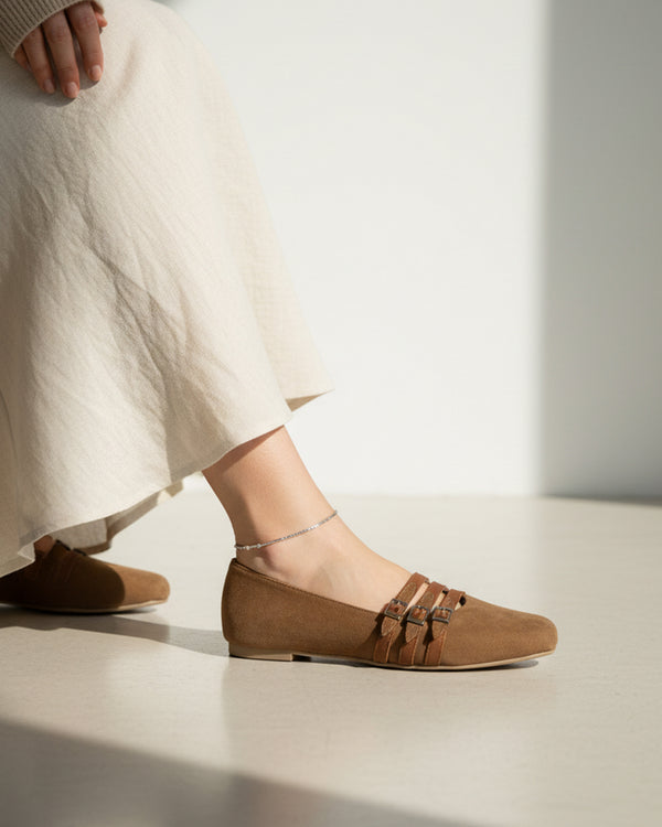 The Ligne Flat - Mocha Suede