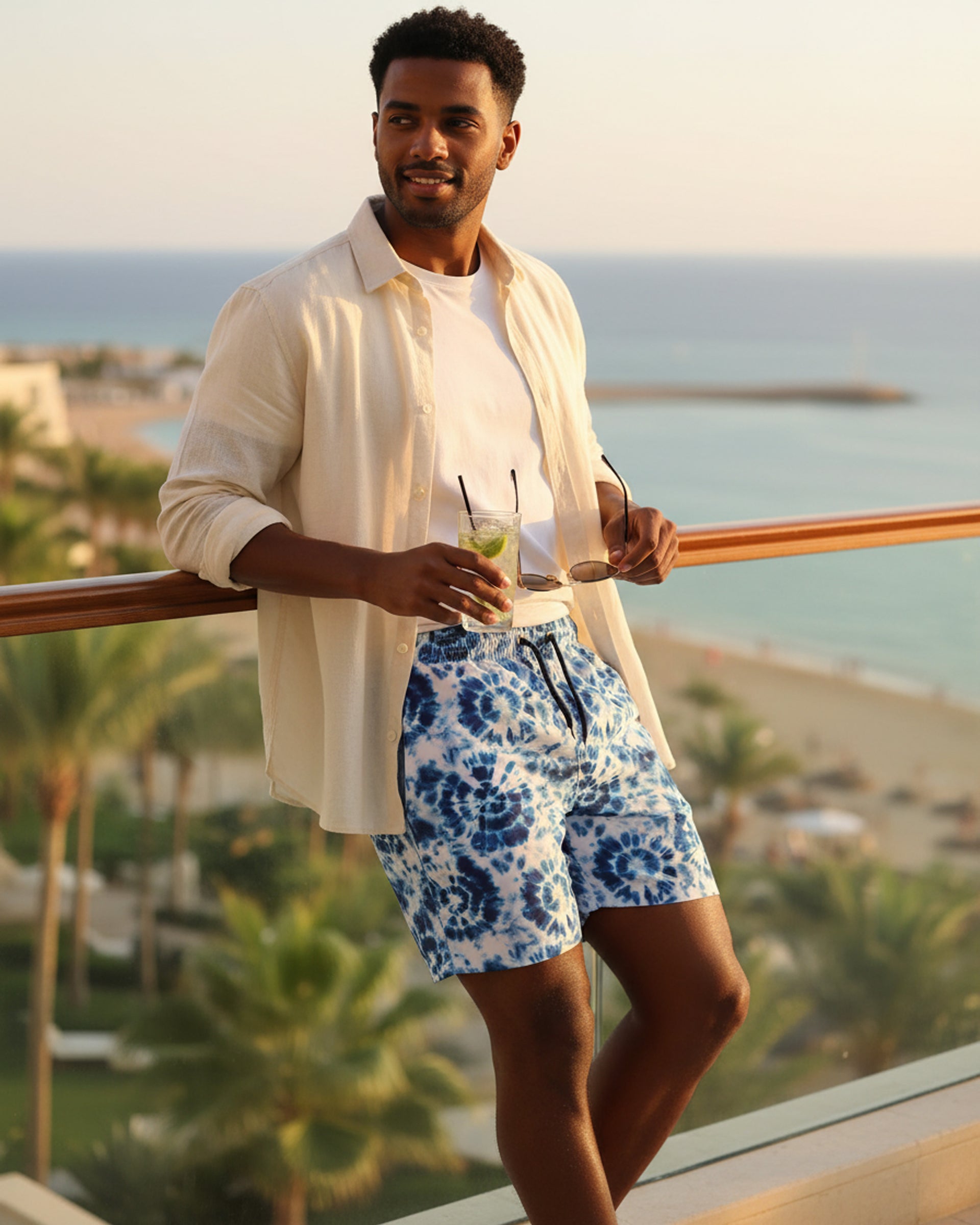 Blue Splash Swim-shorts