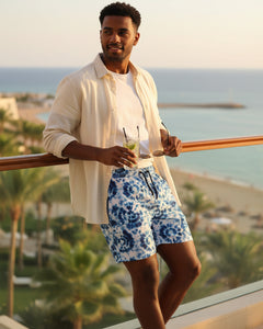 Blue Splash Swim-shorts