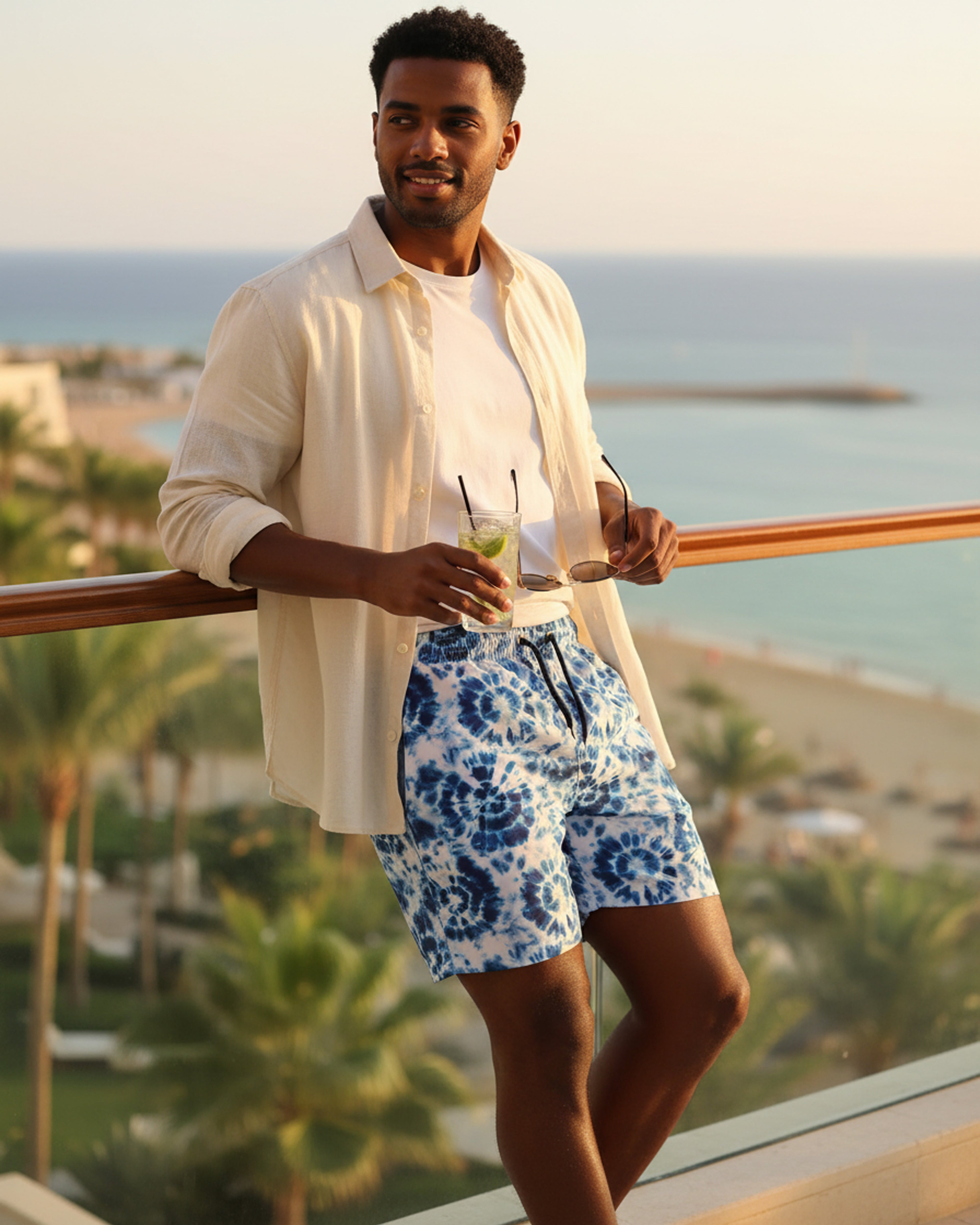 Blue Splash Swim-shorts